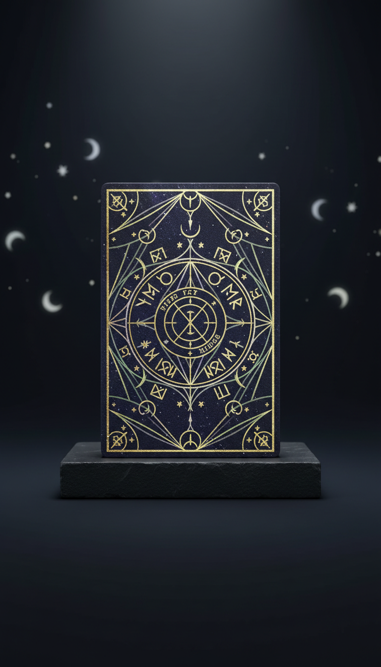Tarotdeck mit Runen und Goldfolie