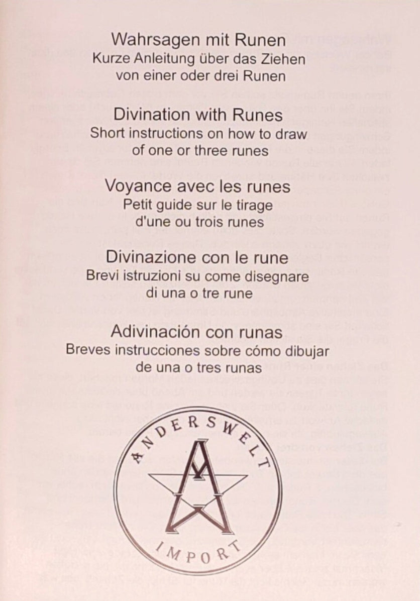 Runenset aus Blutstein (Heliotrop)
