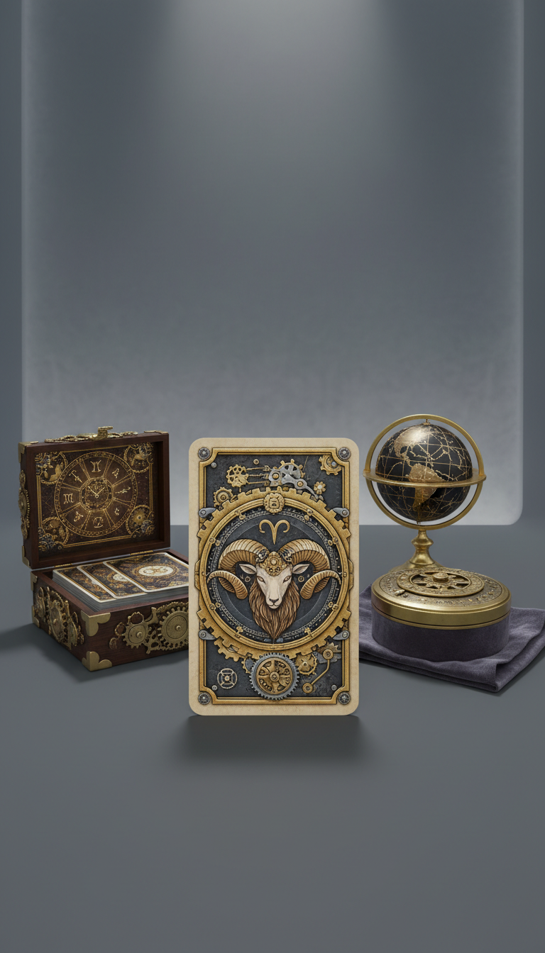 Zodiac-Orakelkarten mit Prägung