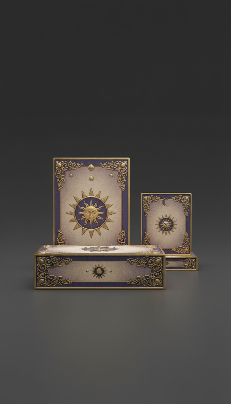 Exklusives Tarotkarten-Set mit Messingdetails